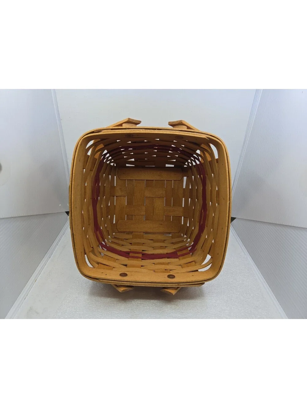 Longaberger Christmas Collection 1995 Edition Cranberry Basket w Liners